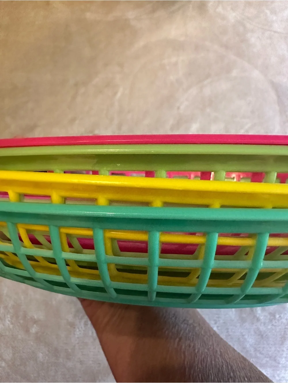 Bright Plastic Serving Baskets - Set of 24